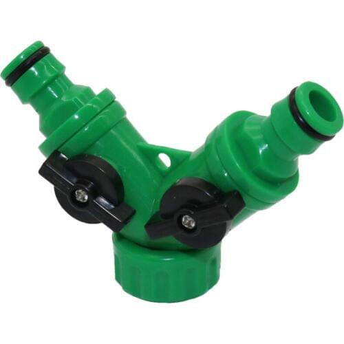 Y Valve Connector with 3/4" Female thread Garden Drip Irrigation Fittings 2-Way Valve Agriculture Tools 1 Pcs