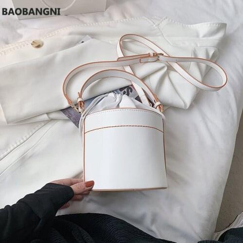 Summer Fashion Bucket Bag Large Capacity Women Handbag Trend Net Red Crossbody Bag Solid Color Leisure Travel Shoulder Bags