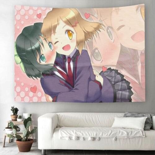 Symphogear XV Anime Tapestry Wall Hanging Polyester Bedroom Decor Bedspread Beach Mat Blanket Yoga Mat Tapestries