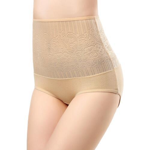 M-XXL Cotton Panties High Waist Body Shaping Women Underwear Briefs Lace Sexy Lingerie Womens Panty Underpants