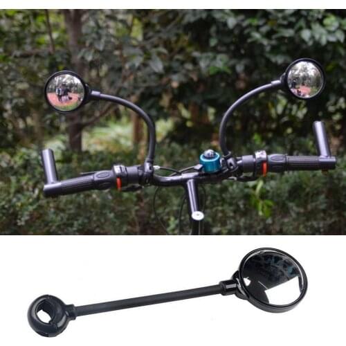 Rotating Bicycle Handlebar Rearview Mirror Safety Reflector for Mountain Bike
