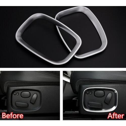 YAQUICKA 2Pcs/set Car Interior Seat Adjust Button Frame Trim Sticker For Land Rover Discovery 4 Car-styling Auto Accessories