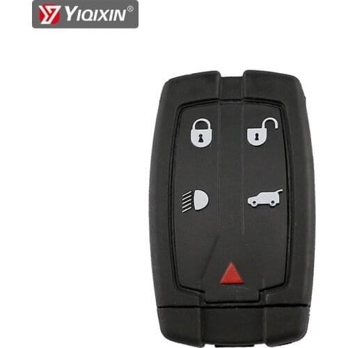 YIQIXIN 5 Buttons Remote Car Key Shell Fob Cover Case For Land Rover Freelander 2 Discovery Smart Card Uncut Blade Replacement