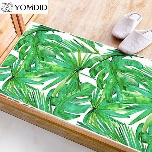 1 Set Living Room Background Mat Sticker Children Room Eco-friendly PVC Sticker Printed Green Cactus Mat Stickers Home Decor