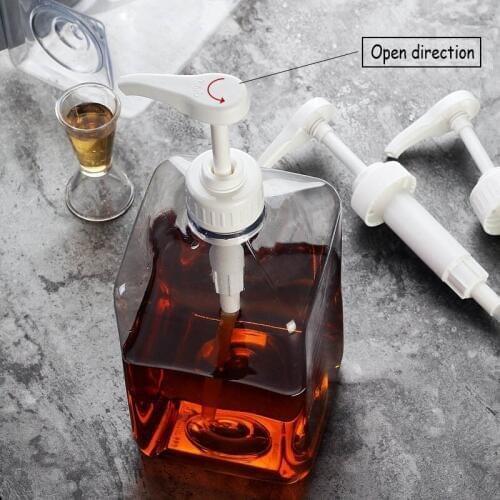 Liquid Bottle Dispenser Syrup Squeezer Bottle Extruder Food Grade EPT Liquid Batcher Hand Pressure Refillable Kitchen Tool 1pcs