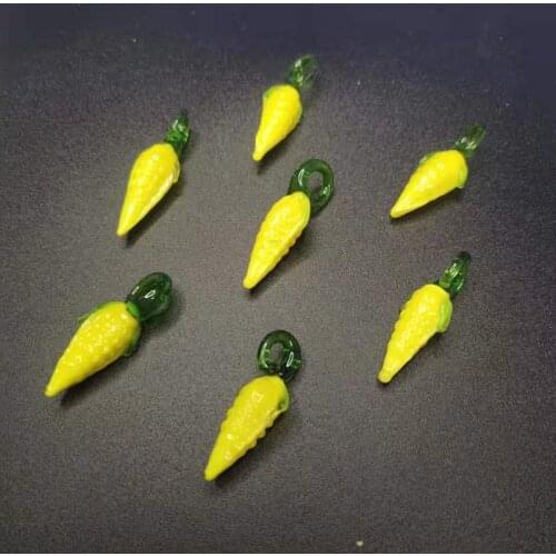 10pcs/lot Murano Lampwork Corn Beads Charms For Earring Necklace Jewelry Making