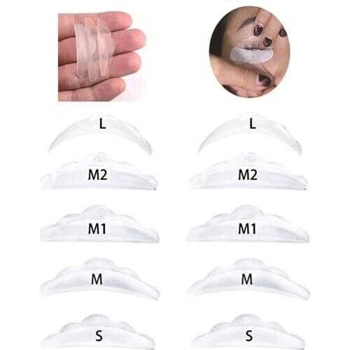 10pcs Transparent Silicone Eyelashes Lift Lifting Curler Eye Lash Extension Graft Brush Eyelash Perming Curler Shield Pads #E