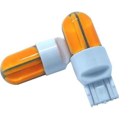 2xNewest Super Bright Led Car Light T20 Led 7443 W21/5w Silica Gel Brake Stop Parking Reverse Auto Lamp Bulb 600LM COB 12v 6000K