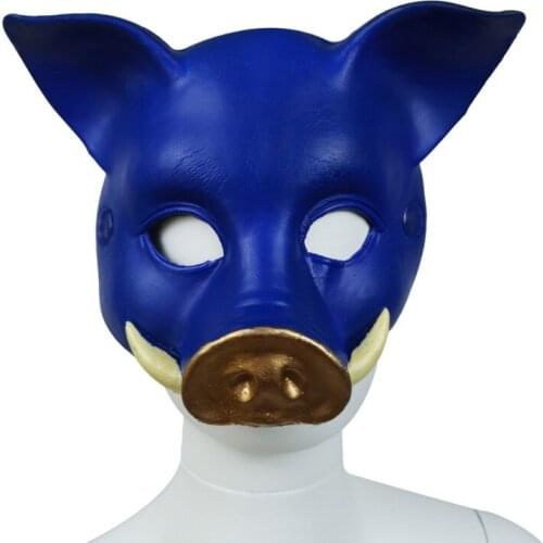 Halloween 3D Pig Animal Half Face Mask Masquerade Party Cosplay Costume Halloween Party Props