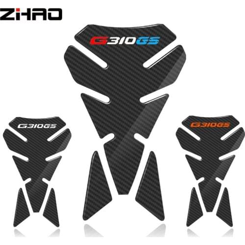3D Carbon Fiber Motorcycle Fuel Tank Pad Cover Protector Decal Stickers For BMW G310GS G310 GS