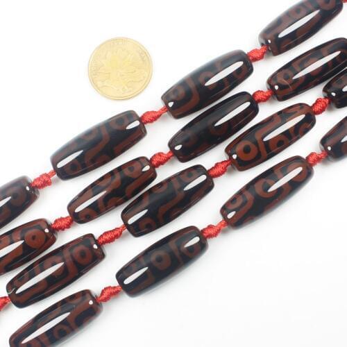 10pcs ,Multi-Color 10x30mm Antique Tibet Dzi agates Beads,For DIY Necklace Bracelat Jewelry Making