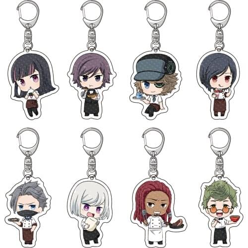 Akudama Drive Anime Props Acrylic Figures Keychain School Bag Charm Decoration Key Chain Ring Holder Cute Trinkets Otaku Gift