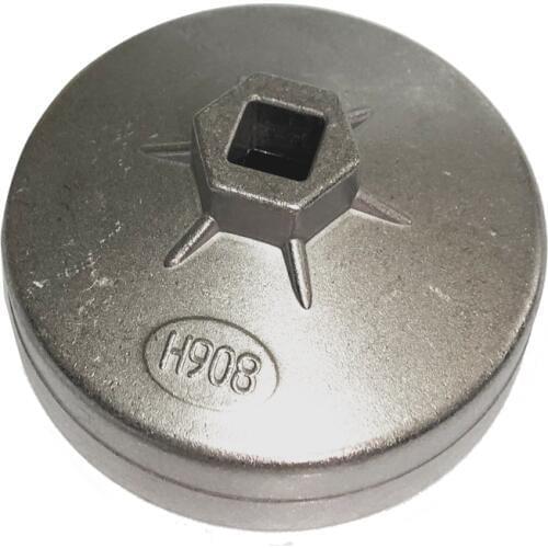 Aluminum 1/2 Square Drive 91mm 15 Flutes End Cap Oil Filter Wrench Auto Socket Remover Tool 908 For Toyota Bluebird