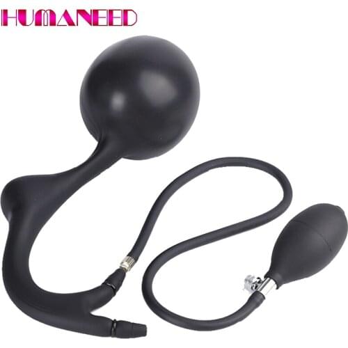 Anal Plug Inflatable Butt Beads Gay Expandable Large Dildo Pump Prostate Massage Sex Toys for Women Men Silicone Anus Dilator