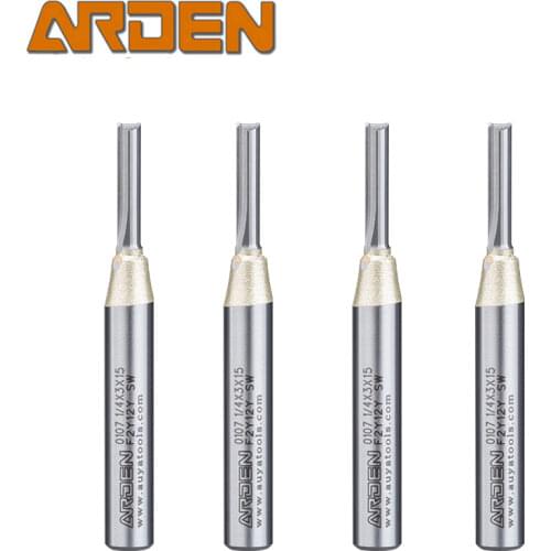 Arden CNC Woodworking Tool TCT Trimming Straight End Mill Cutters Tungsten Steel Router Bit For MDF Plywood Chipboard Slot Drill