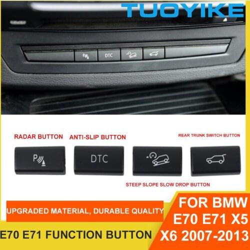 Car Radar Anti-Slip AC Wind Auto H Handbrake P Switch Button Start-Stop Engine Steep Slope Replacement For BMW E70 E71 X5 X6
