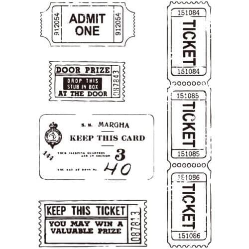 Ticket Transparent Clear Silicone Stamp/Seal for DIY scrapbooking/photo album Decorative clear stamp M1419