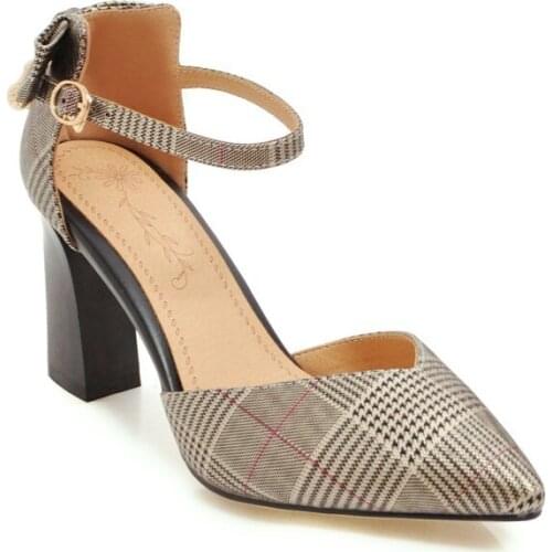 Big Size 11 12 13 14 15 high heels sandals women shoes woman summer ladies Pointed Package toes cingulate Thick with sandals