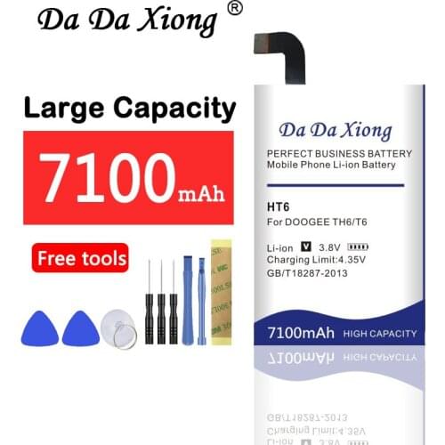 Da Da Xiong 7100mAh HT6 Battery for DOOGEE T6 DOOGEE T6 Pro Homtom HT6 Phone battery