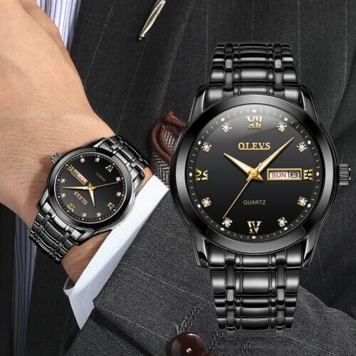 Business Men Quartz Watches Date Man Clock Luxury Brand Wristwatch For Male Stainless Steel Waterproof Classic horloges mannen