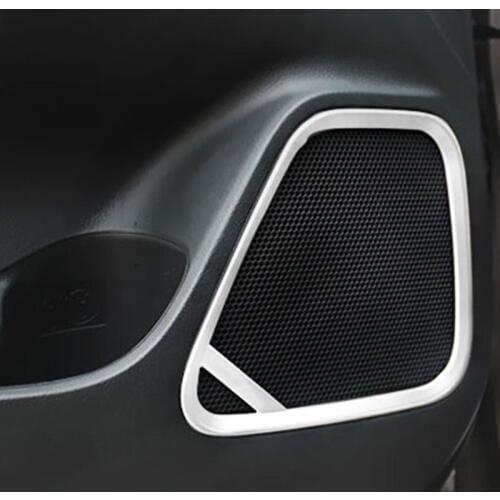 For Mitsubishi Outlander Door Speaker Ring Cover Trim Interior Decoration 2016 2017 ABS Chrome Stickers Car-styling Accessories