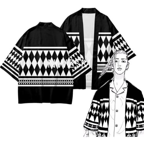 Tokyo Revengers T-shirt Sano Manjirou Ken Ryuguji Haori Anime t shirt Polyester Summer Short-sleeve Tees tops