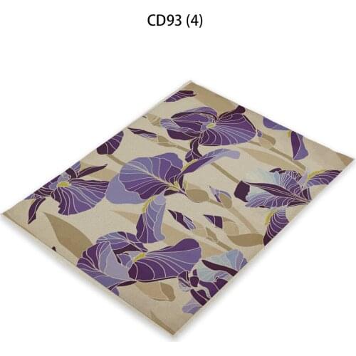 Plant Flowers Napkins Cotton Tea Towels Family Restaurant Supplies Onderzetter Coasters 42 * 32Cm Conjunto De Jogo Americano