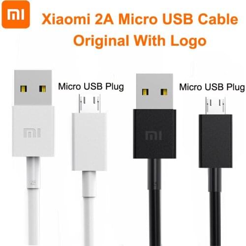 Xiaomi 2A Micro USB Sync Data Mi LOGO Cable Fast Charging for Xiaomi Mi 3 4 Max Redmi 4X 4A 5A 5 Plus Note 4 4X 4A 5 5A 3 3X 2A