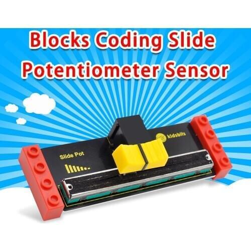 Kidsbits Blocks Coding Slide Potentiometer Sensor Adjustable Potentiometer Module Sliding Potentiometer Module For Arduino STEM