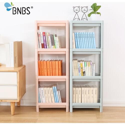 Living Room Bookshelf Bookcase Storage Rack Shelf For Books Plastic Furniture Sundries Storage Shelves Magazine Rack
