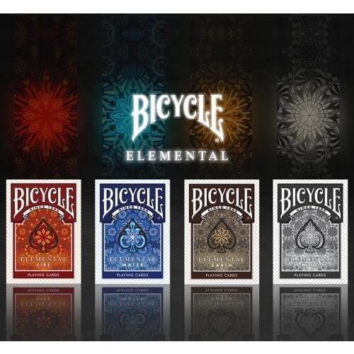 Bicycle Fire Elemental Series Playing Cards Fire Wind Earth Collectable Poker Limited Edition Deck Magic Card Magic Tricks Props