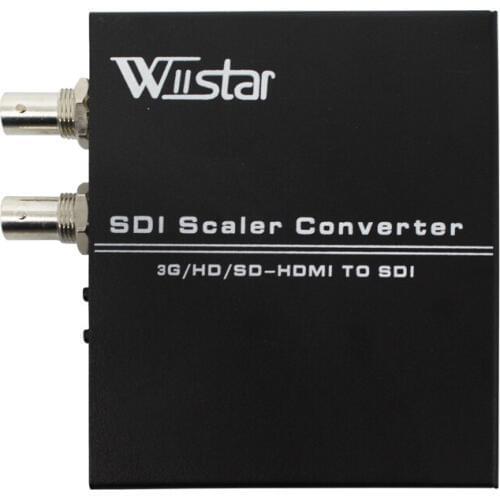Wiistar HDMI to Dual SDI Converter 3G/HD/SD HDMI to SDI Support Upscale to 1080P full HD Adapter for Monitors Home Theater