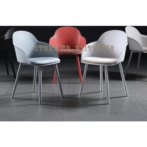 Nordic creative backrest dining chair simple plastic chair modern desk stool ins casual household makeup chair