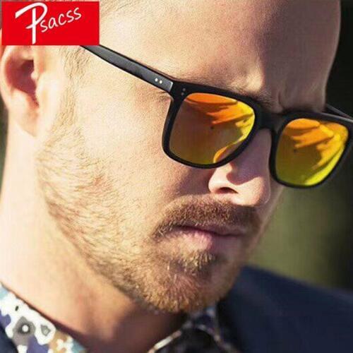 Psacss Square Vintage Sunglasses Men Goggle Brand Designer Mirror Sun Glasses Mens Handsome Rivet Sunglass gafas de sol hombre