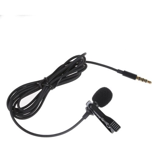 Lavalier Lapel Clip-on Omnidirectional miniphone TRRS 3.5mm Jack Handsfree 3.28ft Condenser Mini Recording Mic for Apple iPhone