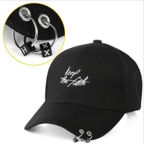 Seioum Hot Selling Bigbang Fashion KPOP Iron Ring Ball Hats Adjustable Baseball Cap