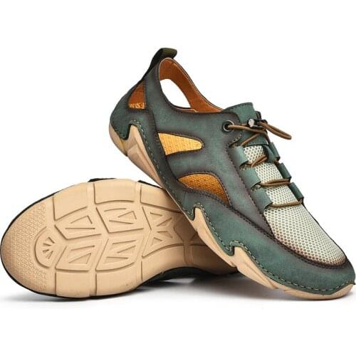 ZPCAILT Microfiber Mens Casual Shoes Flat Loafers Male Office Business Dress Shoes Outdoor Beach Sandals for Hunting Swimming