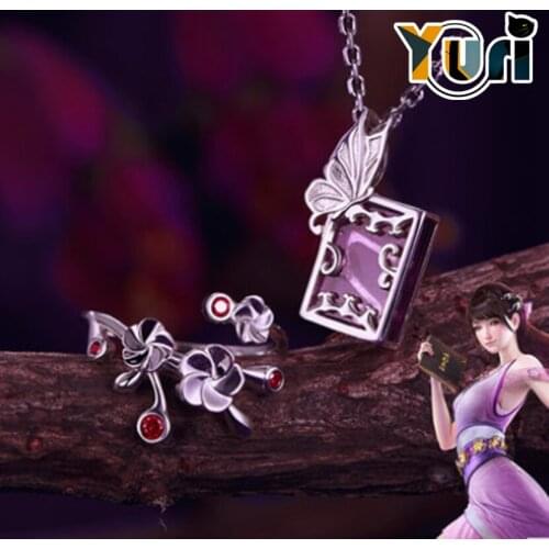 New Anime Fights Break Sphere Xiao Yi Xian Ring 925 Sterling Silver Men Women Necklace Official Daily Creativity Cosplay Gift C