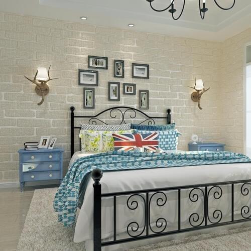 Beibehang Mediterranean Retro Brick Wallpaper Living Room TV Background Study Hotel Restaurant Mural Wallpaper