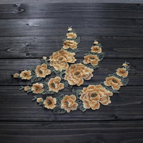 Size-28*7cm(10pcs/lot) Free Shipping Cute Colorful Applique Embroidered Sew on Flowers Patch Handmade DIY Craft Ornament