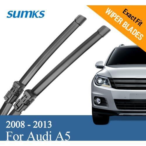 SUMKS Wiper Blades for Audi A5 24"&20" Fit Push Button Arms 2007 2008 2009 2010 2011 2012 2013 2014 2015 2016