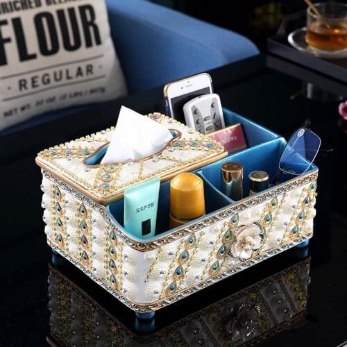 Modern Tissue Box Storage Box Fruit Plate Ashtray Vase Resin Ornaments Home Livingroom Desktop Club Figurines Crafts Decoration
