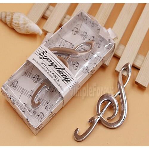 Wedding Souvenirs Creative Design Stainless Steel Music Note Symphony Design Beer Bottle Opener 100pcs/lot