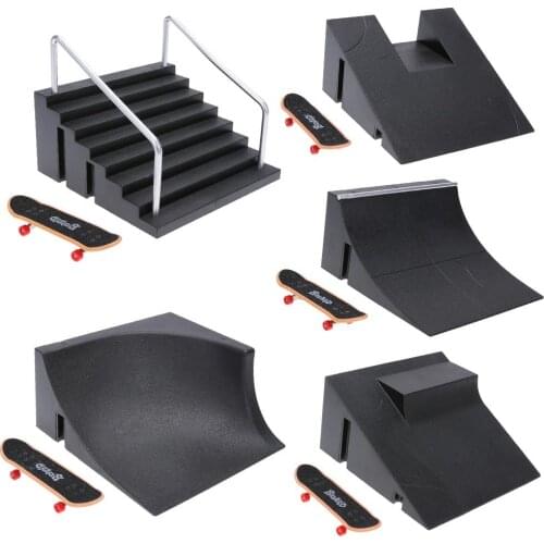 Training Games Finger Skating Board With Ramp Parts Track Board Skate Kids Toys Gift Fingerboard Park Toys Kate Skateboard Mini