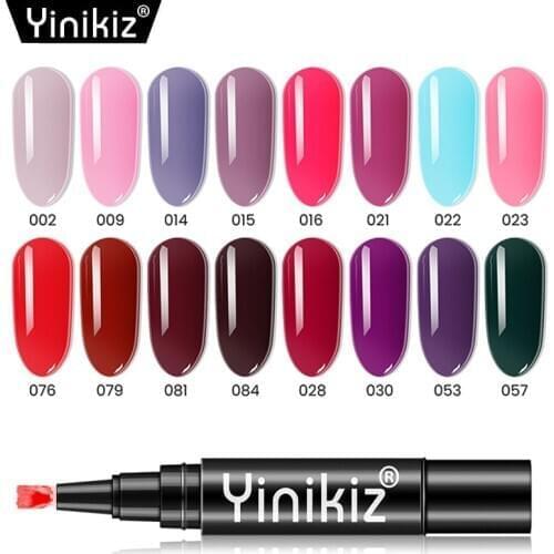 Yinikiz Uv Nail Pen Purple Series One Step Nail Gel Polish Pen Lacquer 3 In 1 Nail Art Manicure Gel Varnish