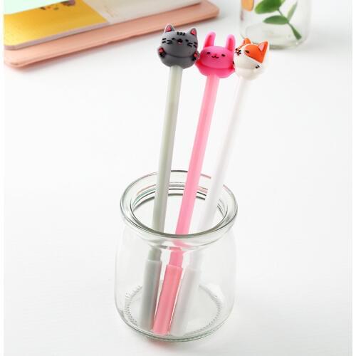 1 Pcs Cartoon Stationery Cute Neutral Pen Student Neutral Pen Study Prize Office Supplies Gel Pen Cute Stationary Wholesale
