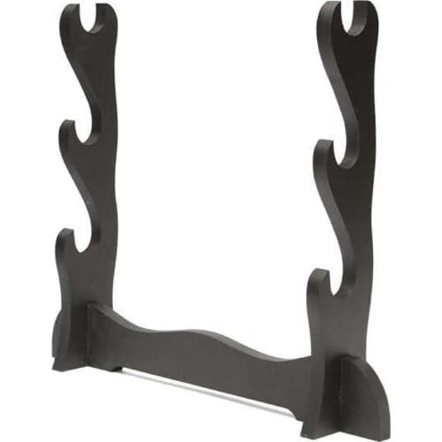 1Pcs Black Wood Wall Mount Samurai Sword Holder Stand Hanger Bracket Rack Display 1/2/3 Layer Home Decoration Crafts