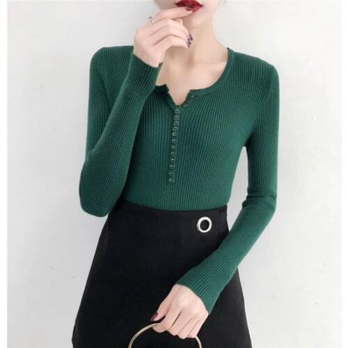 10 Colors Women Knitted Sweaters Autumn Spring 2021 Long Sleeve Korean Jumper Casual Kint Pullover Black Red White Pink Purple