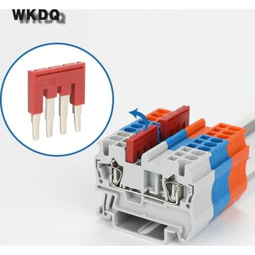 Jumper FBS 4-5 Plug In Bridge for 2.5mm^2 wiring ST And PT DIN Rail Terminal Blocks L20.6/H22.8/W3.1mm 4 seats Connector