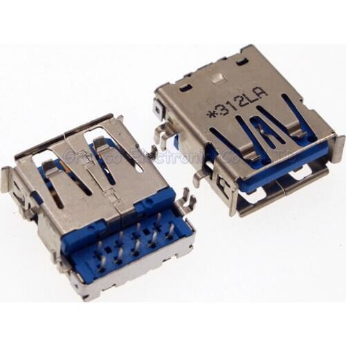 10pcs/lot 3.0 usb connector 3.0 USB port 3.0 USB Female Socket